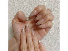 コロミネイル(colome nail)/ガラスフレンチ¥4800