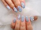 ちゅるちゅるブルーネイル