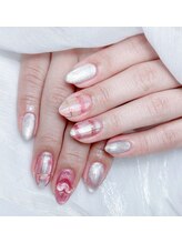 オーラ 関内 伊勢佐木長者町(Aura)/チェック柄ネイル