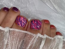 ティアラネイル(TIARA NAIL)/フットアートやり放題¥9000