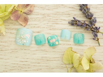ネイルクロエ(NAIL KCLOE)/きらきらヒトデフットデザイン