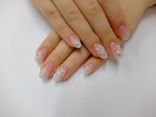 ネイルサロンミキ 横浜(MIKI)/ウェディング和装着物手描き3D花