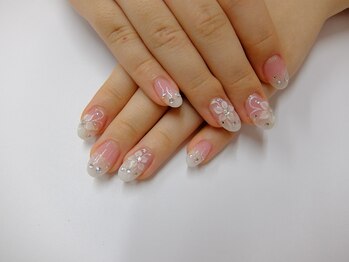 ネイルサロンミキ 横浜(MIKI)/ウェディング和装着物手描き3D花