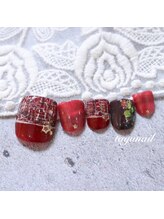 たゆ ネイル(たゆnail)/ボルドーツイードネイル