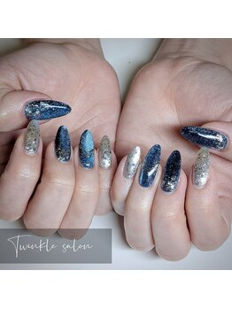 ティンクル サロン(Twinkle salon)/ネイビーマグで上品ネイル