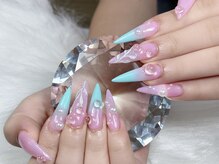 サリーネイルラボ(Sully Nail Lab)/ハスフラワーネイル風