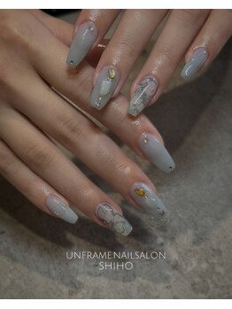 アンフレイム(unframe.)の写真/自爪を綺麗に伸ばしていけるネイルならここ。ストレスフリーなネイルで毎日を彩る♪