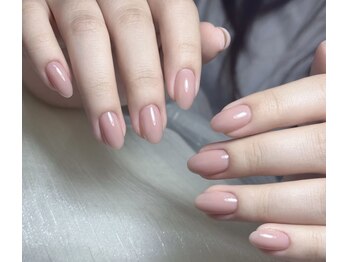 ワンカラー　ネイル　ピンク