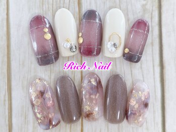 リッチネイル(Rich Nail)の写真/お呼ばれ・パーティ・旅行・結婚式などに人気◎特別な日を彩るワンランク上のデザイン多数☆