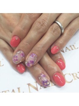 クリスタルネイル ボンベルタ橘店(CRYSTAL NAIL)/フラワーネイル