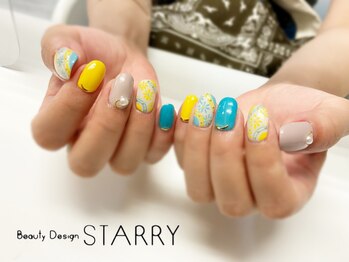 スターリー(STARRY)/ブルー イエロー フラワー