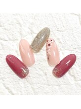 ミュナ(myuna)/キラキラ桜ネイル