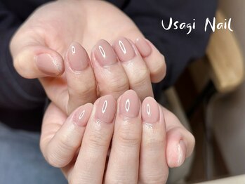 ウサギネイル 新大久保店(usagi nail)/マグネットフレンチ秋可愛い