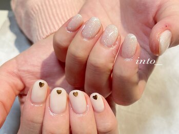 ネイルサロン イントゥ(into_)/ハートネイル　バレンタイン