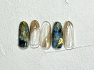 油絵風ニュアンスネイル