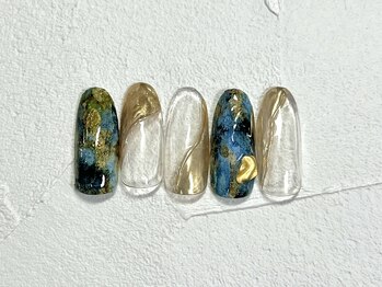 トータルビューティー パッション 茨木(Total Beauty Passion)/油絵風ニュアンスネイル