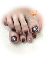 シキ(SIKI)/夏×秋コラボ　フットネイル