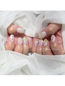 アン ジョーヌドラゴ/【自爪ネイル】オーロラネイル