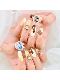 眠岸ぷりんちゃん プリンネイル