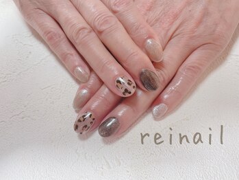 レイネイル(Reinail)/豹柄ネイル