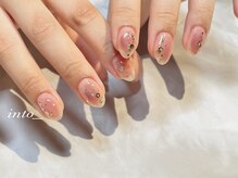 ネイルサロン イントゥ(into_)/ニュアンス　ラメ　ホロ