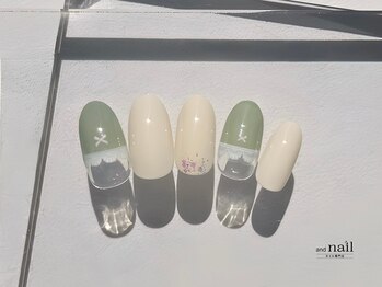 アンドラッシュ アンドネイル 本郷三丁目駅前店(and lash/and nail)/シンプル全体アート/ベーシック
