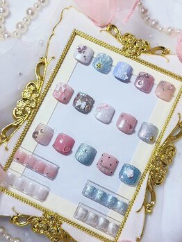 ラプティキュ(La pticu)の写真/《夏のオシャレは足先から♪》人気NO.１◇15種類から選べるフット定額￥7,700/SNSで大人気ミラー/オーロラ☆