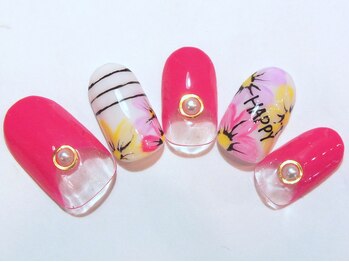 ネイルサロン ドレリッチ 大宮店(drerich)/【6990】フラワーネイル