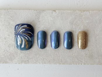 カラ ネイル 中津店(calla nail)/打ち上げ花火ネイル*