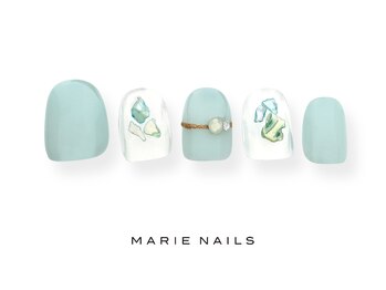 マリー ネイルズ いわきラトブ店(MARIE NAILS)/定額5500円税込 ミント 0822a