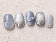 アイネイルズ 渋谷店(I nails)/ブルーシルバーラメ