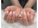 パーツネイル/乳白色ネイル