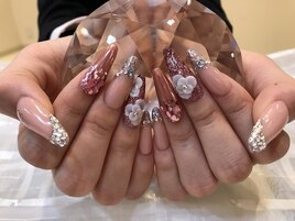 ストーンフレンチネイル