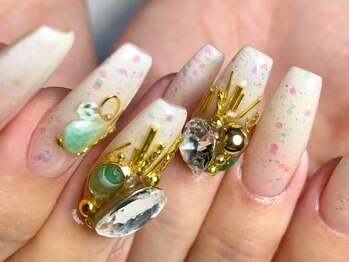 オーラリー ネイル アート メゾン(ORRERY nail art maison)/ハンド / ロングビジュー