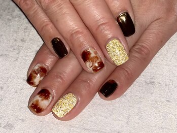 ネイルズアリー 立川店(Nails ally)/フラッシュネイル×マーブル