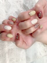 ヴィーナ 山口店(Vina)/シンプルカラー×ミラーネイル