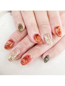 ネイルサロン ティプレシャス(T Precious)/秋のべっ甲ネイル☆