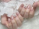 シンプルリボンネイル