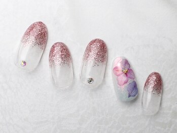 キャンアイドレッシー ヨコハマ元町店(Can I Dressy)/あじさい/ラメグラ/オフ込¥6990