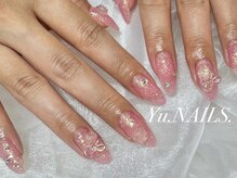 ユーネイルズ 恵比寿(Yu.NAILS.)/グミ◎リボン薔薇◎グリッター