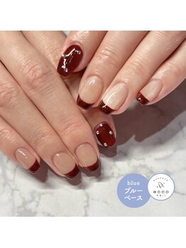 エッコネイル 長野駅東口前店(ecco nail)/赤フレンチ