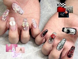 NANA風ギャル個性派アシメネイル