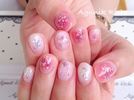【押し花ネイル】