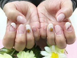 斜めフレンチ☆ヒョウ柄