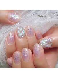 埋め尽くし＆チークネイル
