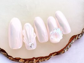 貝殻ネイル¥8980