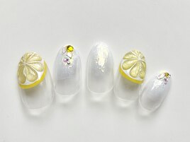 レモン　フルーツネイル