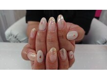 アイリッシュネイル 久屋大通店(Irish Nail)/グレージュ×シェル×金箔
