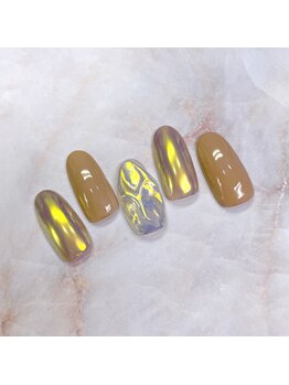 ネイルアンドまつげ リュフェール 五反田(Nail Lufaire)/メタリックオーロラネイル