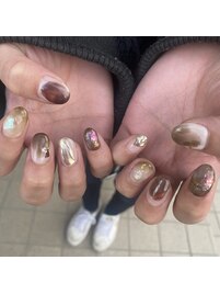 ニュアンスネイル冬ネイル